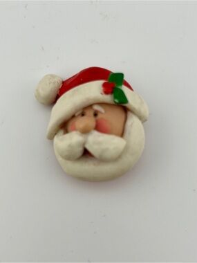 Festive Red Santa Face Holiday Ornament